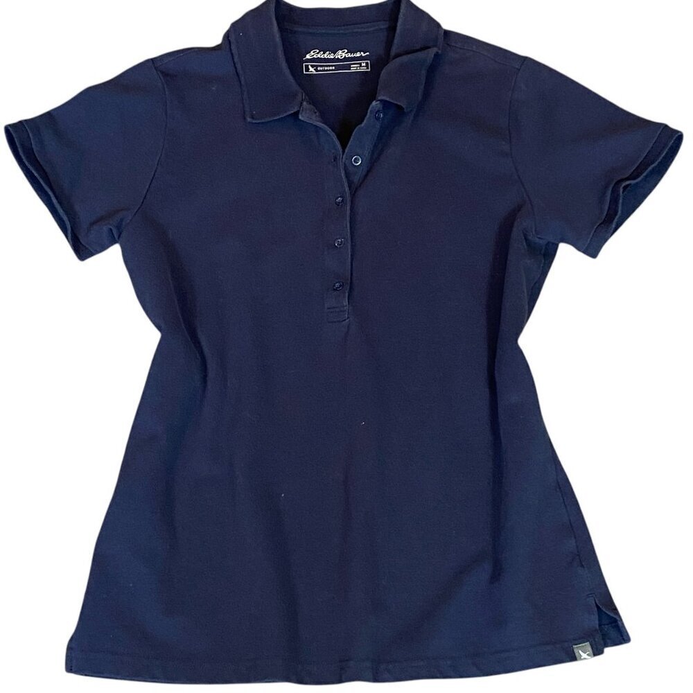 Eddie Bauer Outdoor Navy Blue Polo Shirt‎ Sz M #347L